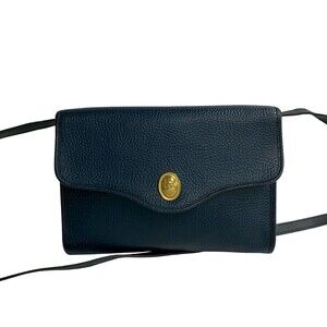 CHRISTIAN DIOR Blue Leather Pochette Shoulder Bag